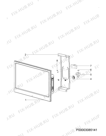 Схема №5 TV4500ZM с изображением Корпусная деталь для микроволновки Aeg 4055288791